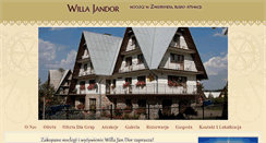 Desktop Screenshot of jandor-zakopane.pl